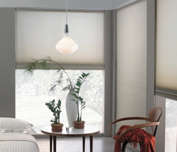 honeycomb shades in Southern California space